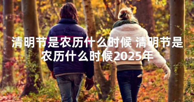 清明节是农历什么时候 清明节是农历什么时候2025年